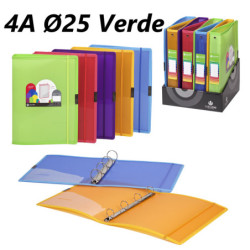 CARPETA PLAST. 4A 25MM FL CARCHIVO PP DUNE VERDE C/GOMA 12370451