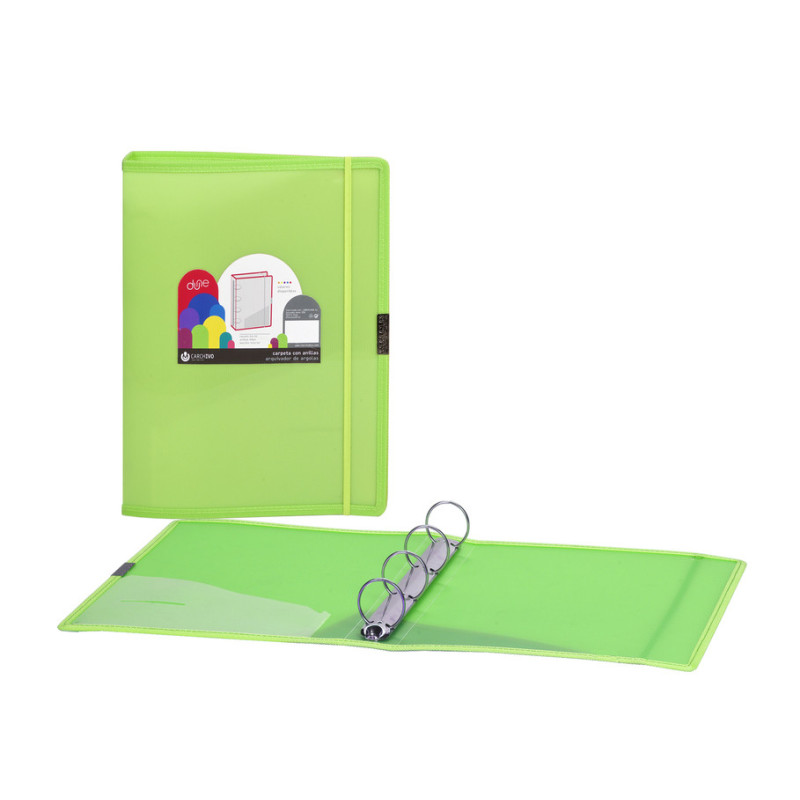 CARPETA PLAST. 4A 40MM FL CARCHIVO PP DUNE VERDE C/GOMA 12371451