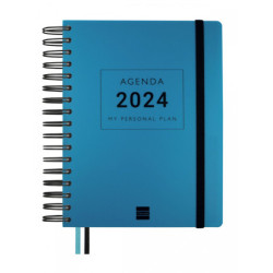 AGENDA ANUAL FINOCAM24 TEMPUS 1/4 1DP 2024 AZUL+ 4º 155*217 626301024