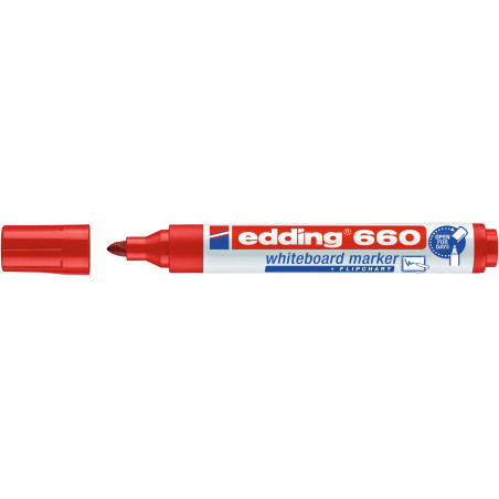 MARCD. PIZARRA EDDING 660 ROJO PTA.CONICA 1,5-3MM