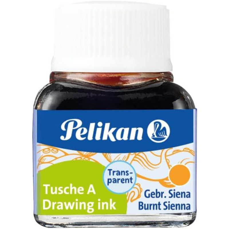 TINTA CHINA PELIKAN 523 FRASCO SIENA TOSTADA Nº14