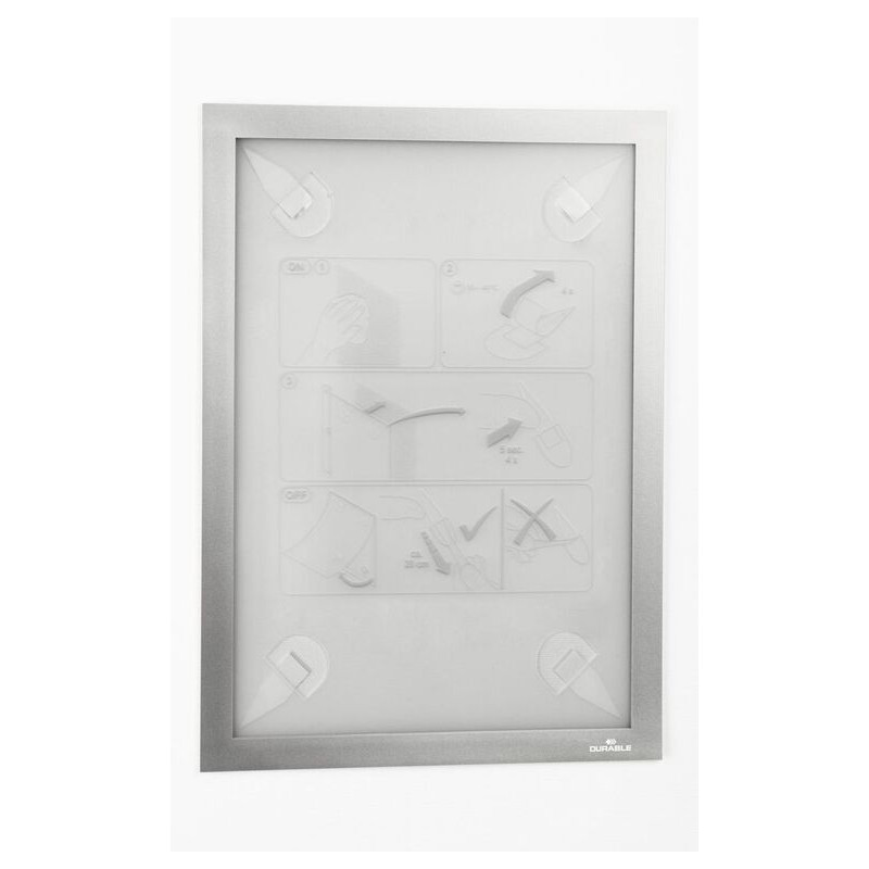 PANEL ADHESIVO DURAFRAME WALLPAPER A4 MARCO PLATA DURABLE UNIDAD 4843 23