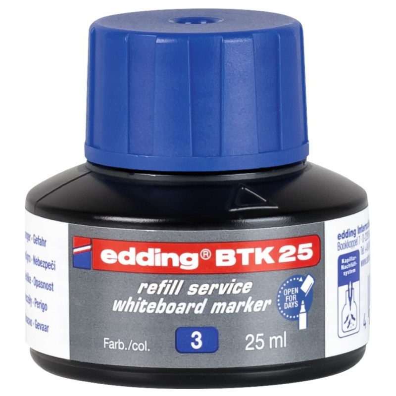 TINTA DE RECARGA PARA MARCADOR DE PIZARRA BLANCA COLOR AZUL EDDING