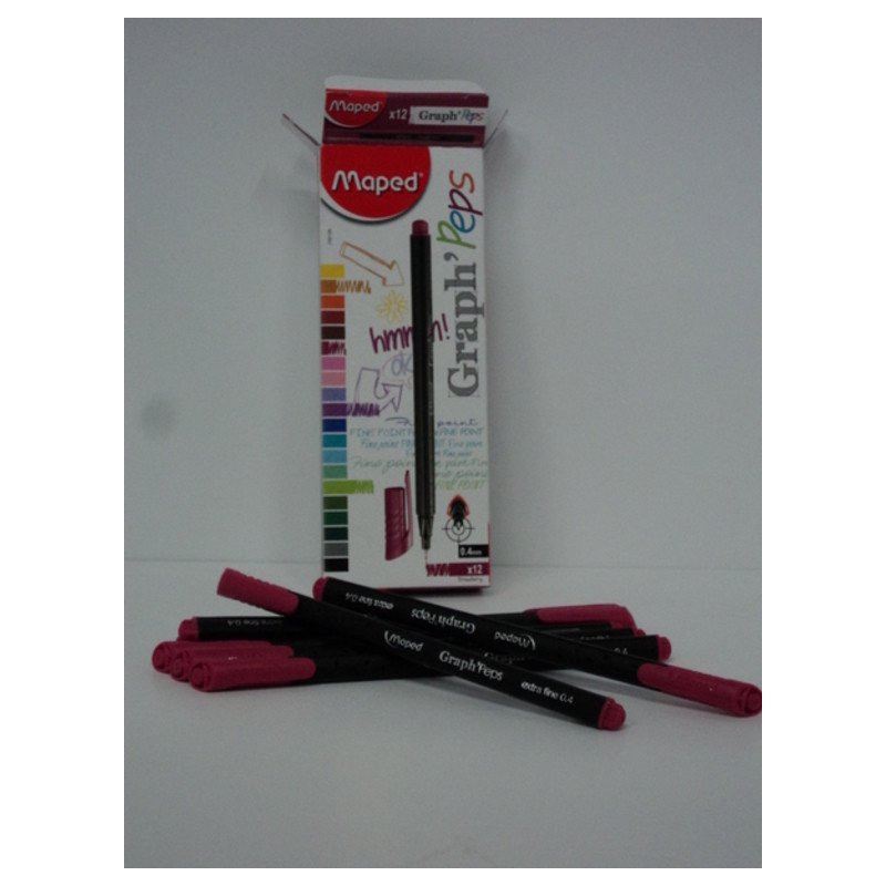 ROTULADOR MAPED GRAPH'PEPS 0,4 ROSA FRESON C/12U 749126