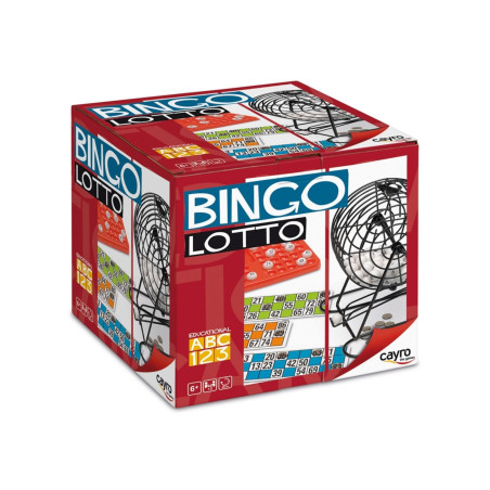 JUEGO BINGO LOTTO C/BOMBO METAL CAYRO 300