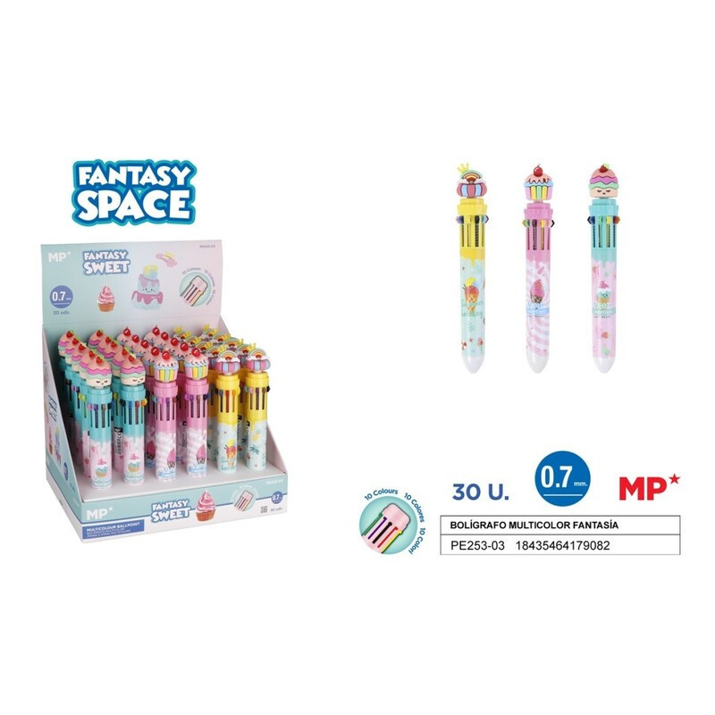 BOLIGRAFO MADRID PAPEL 10 COLORES FANTASY SWEET PE253-03 (EXP 30U)