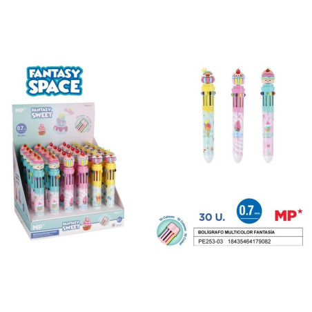 BOLIGRAFO MADRID PAPEL 10 COLORES FANTASY SWEET PE253-03 (EXP 30U)