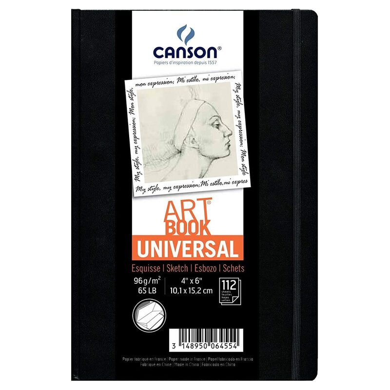 BLOC DIBUJO CANSON SKETCH UNIVERSAL 96G A-6 10,2*15,2 112H C/GOMA C200006455