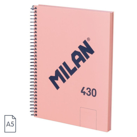 CUADERNO EUROPEAN MILAN A5 PAPEL LISO 120HOJAS DE 95G 430 SINCE 1918 ROSA 57151E80P