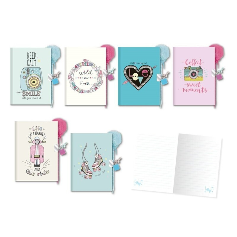 DIARIO CON BOLIGRAFO POMPON HAPPY LIFE 332083 POESSA UNIDAD (12)