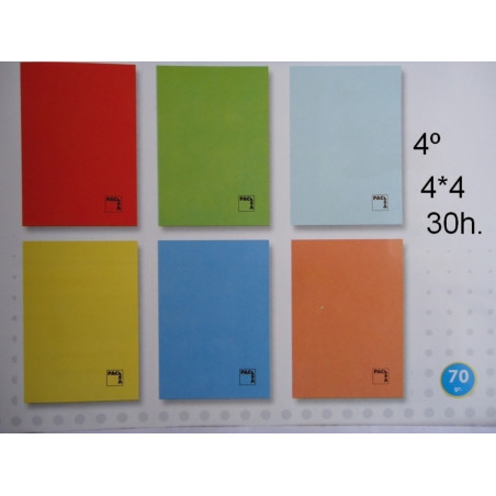 LIBRETA PACSA GRAPADA 4º 30H CUADRO 4*4 20101