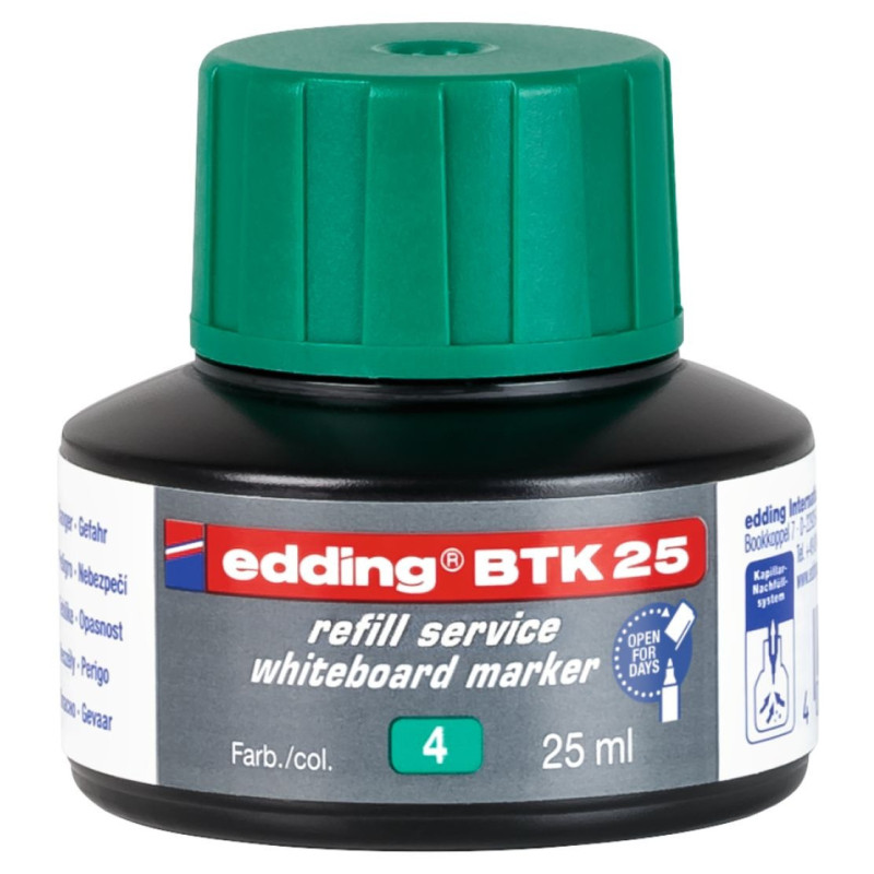 TINTA DE RECARGA PARA MARCADOR DE PIZARRA BLANCA COLOR VERDE EDDING