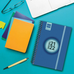 AGENDA ESCOLAR FINOCAM21 ESPIR LABEL E10 1DP21-22 AZUL COB.+ 633121522