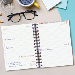 AGENDA ESCOLAR FINOCAM23  ESPIR LABEL 1DP23-24 AZUL COB.+ E10 - 155*212 633121524