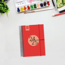AGENDA ESCOLAR FINOCAM24 ESPIR E8 12*17,1 1DP 24-25 ROJO+ 633363025