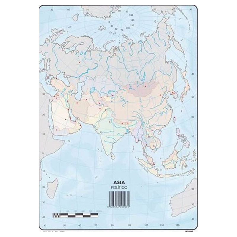MAPAS MUDO ASIA POLITICO PTE 50U SELVI