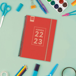AGENDA ESPIRAL ESCOLAR FINOCAM22 SECUNDARIA ROJO 1/4 SVH 22-23+ 4º - 155X212 634204223