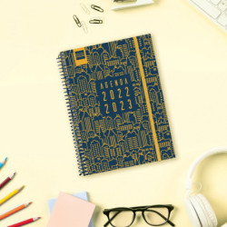 AGENDA ESPIRAL ESCOLAR FINOCAM22 SECUNDARIA CITY AZUL 1/4 SVH 22-23+ 4º - 155X212 634204423