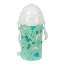 BOTELLA 500ML APERTURA AUTOM. CON PAJITA SAFTA PREESCOLAR "DINO" SAFTA25 ENERO 342490899