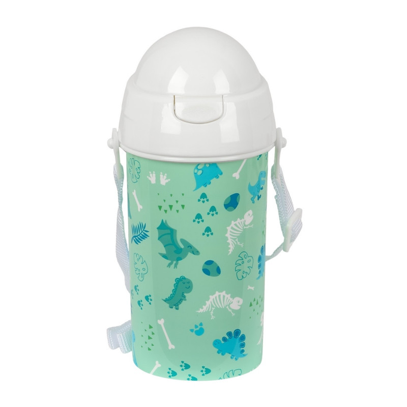 BOTELLA 500ML APERTURA AUTOM. CON PAJITA SAFTA PREESCOLAR "DINO" SAFTA25 ENERO 342490899