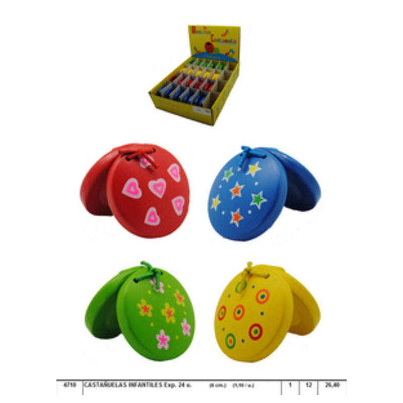 CASTAÑUELA REGALPAP MADERA COLORES SURTIDOS 1212LT ^
