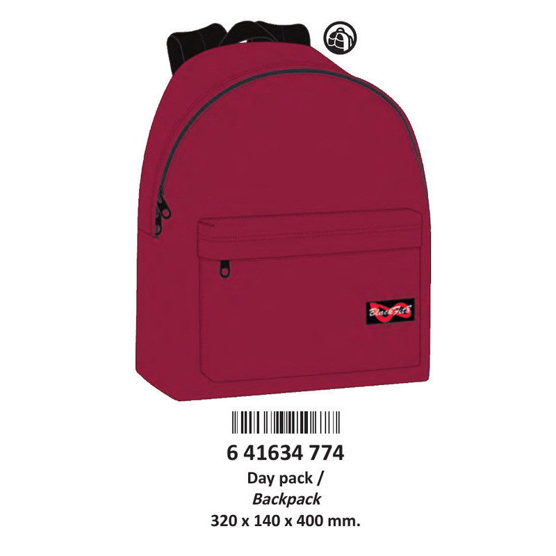 MOCHILA SAFTA16 BLACKFIT8 DAYPACK SENCILLA 43CM BURGUNDY 641634774 ^