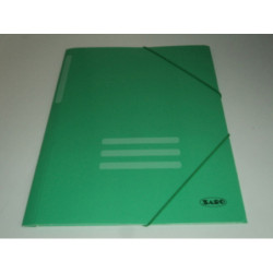 CARPETA GOMAS SOLAPAS FL SARO VERDE CARTON SATINADA 3002