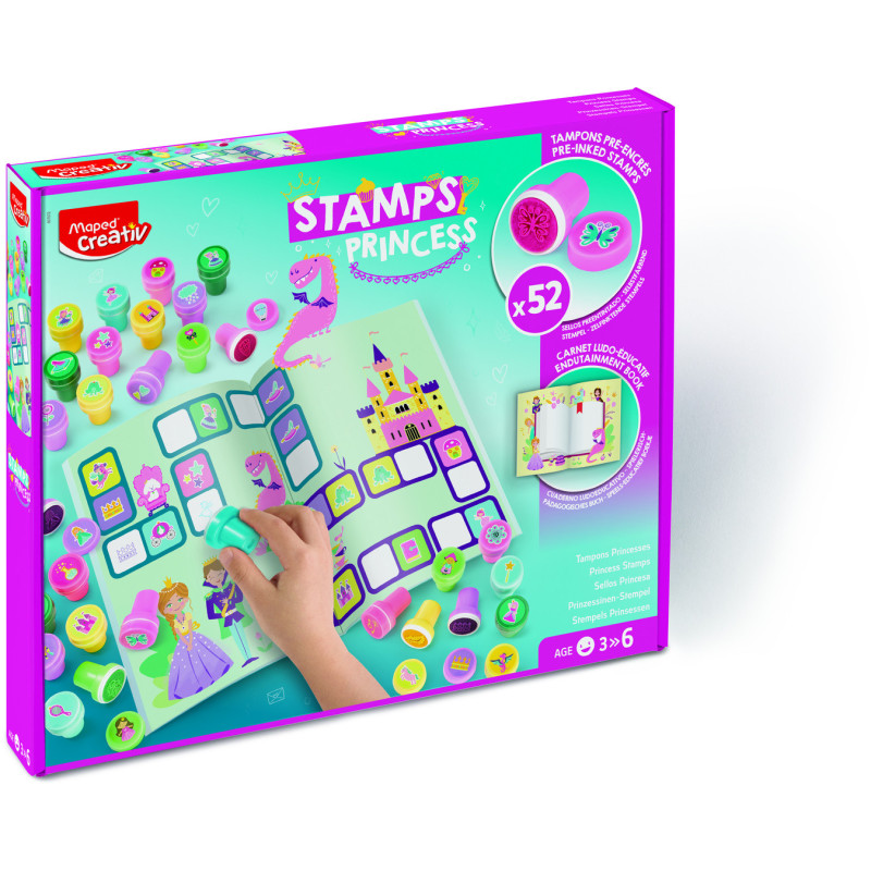 JUEGO MAPED CREATIV SELLOS PRINCESAS 52 SELLOS 907072