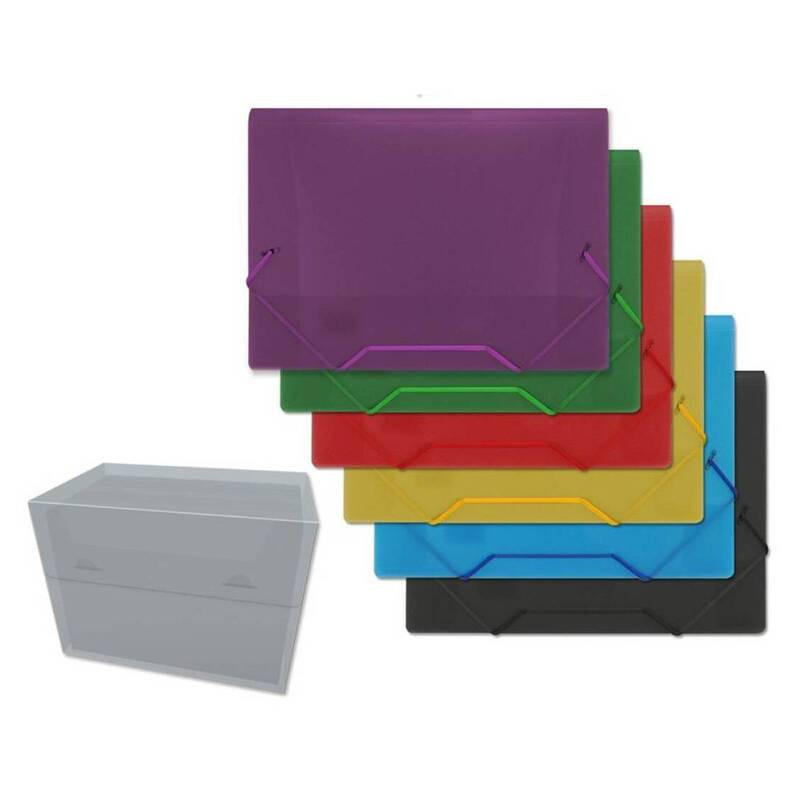 CARPETA GOMAS SOLAPAS CUARTO YES PP TRANSPARENTE COLORES SURTIDOS UNIDAD POESSA 310987