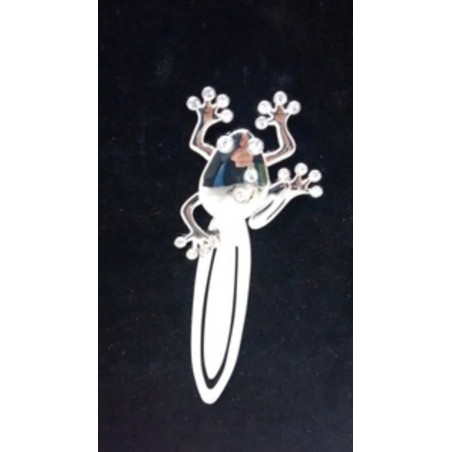 PUNTO LIBRO METAL CROMADO C/CRISTALES RANA ABAIMPORT 53785 ^