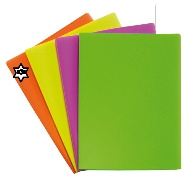 CARPETA ESCAPARATE FL POLIPLAS 10F TRANS FLUOR NARANJA GRAFOPLAS ^