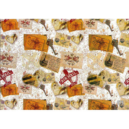 PAPEL REGALO ROLLO 62 SETIMPRES ESTUCADO VINTAGE BLANCO E50B