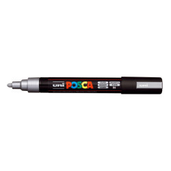 MARCADOR UNI-BALL POSCA PC-5M PUNTA REDONDA 1,8-2,5MM PLATA -26-