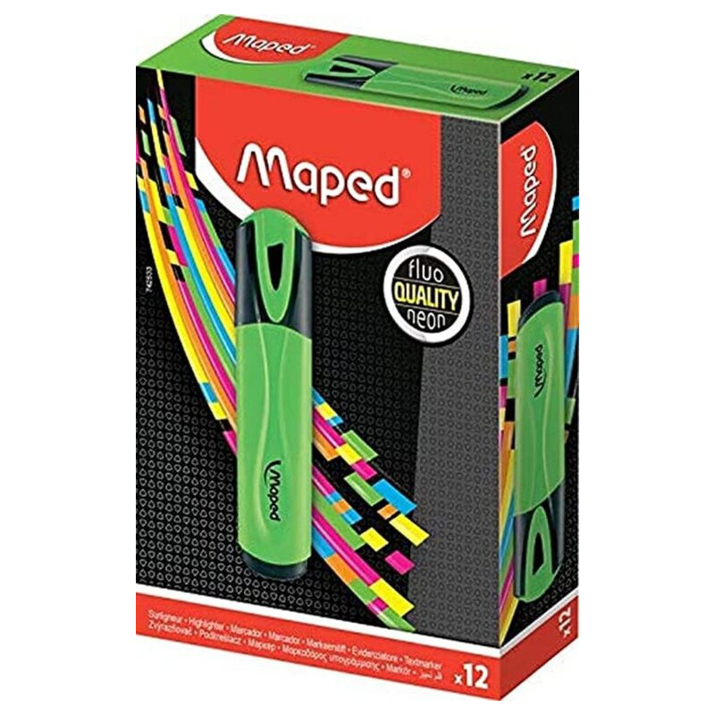 MARCD.FLUOR MAPED FLUO PEPS COLOR VERDE CAJA 12U 742533