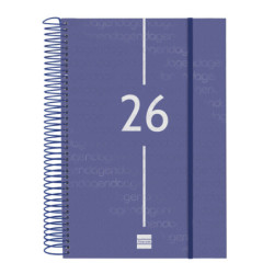 AGENDA YEAR E11 1DP 2026 AZUL+ FINOCAM26 742071026 175 X 29 X 242 MM