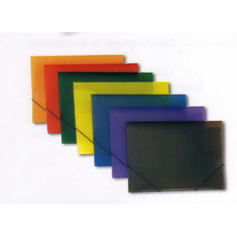 CARPETA GOMAS SOLAPAS A-4 FOLDER PLAST. TRANSP. 630 BLANCO ^