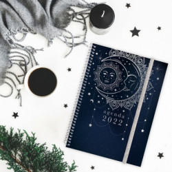 AGENDA ESPIRAL ANUAL DESIGN COL.E5 SV 2022 MOON+ FINOCAM22 742212422