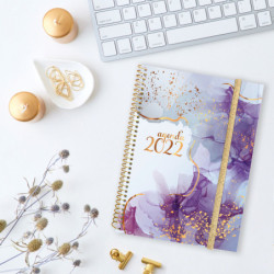 AGENDA ESPIRAL ANUAL DESIGN COL.E5 SV 2022 GOLDY+ FINOCAM22 742212622