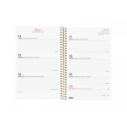 AGENDA ESPIRAL ANUAL DESIGN COL.E5 SV 2022 GOLDY+ FINOCAM22 742212622