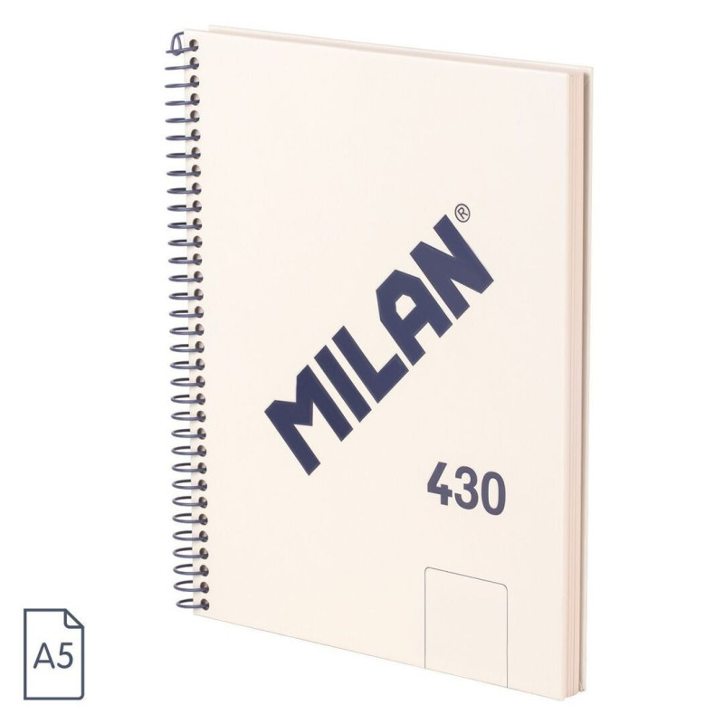 CUADERNO EUROPEAN MILAN A5 PAPEL LISO 120HOJAS DE 95G 430 SINCE 1918 BEIGE 57151E80BG