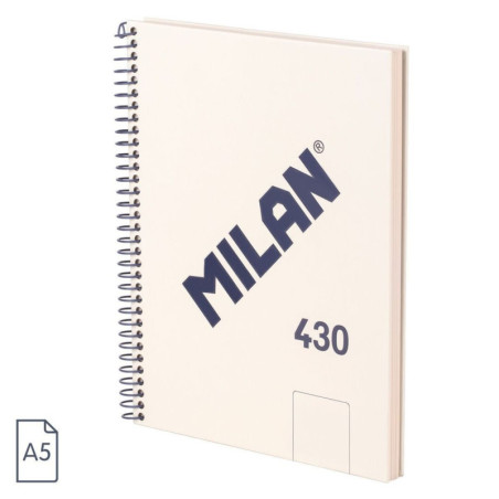 CUADERNO EUROPEAN MILAN A5 PAPEL LISO 120HOJAS DE 95G 430 SINCE 1918 BEIGE 57151E80BG