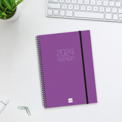 AGENDA ANUAL FINOCAM24 OPAQUE E10 SVH 2024 MORADO+ E10 155*212 742762724