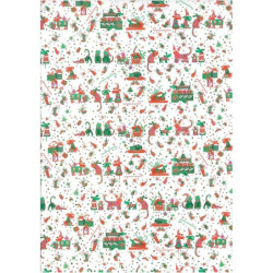PAPEL REGALO 50*70 ARGU TURNOWSKY NAVIDAD ANIMALITOS PTE 10H 38765 ^