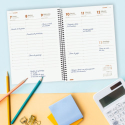 AGENDA ESPIRAL ANUAL OPAQUE E10 SV VERT.2022 NEGRO+ FINOCAM22 742776022