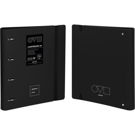 CARPEBOOK FORRADO A4 4A35 UNEQUAL MINIMAL NEGRO 88104010 GRAFOPLAS UNIDAD