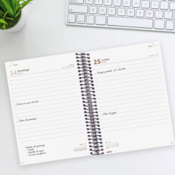 AGENDA ANUAL FINOCAM24 OPAQUE E10 1DP 2024 MARRON+ E10 155*212 742914024