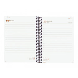 AGENDA ESPIRAL ANUAL OPAQUE E10 1DP 2022 ROSA+ FINOCAM22 742914522