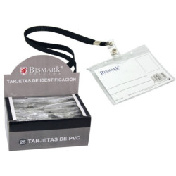 FUNDA IDENTIFICACION BISMARK CORDON NEGRO C/25U POESSA 318674