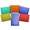 CARPETA GOMAS SOLAPAS A-4 YES PP TRANSPARENTE COLORES POESSA 552030 PTE 6U.