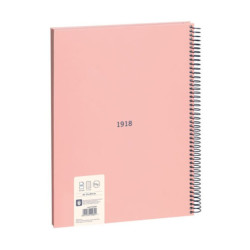 CUADERNO EUROPEAN MILAN A4 80H CUADRO 5*5 95G 430 SINCE 1918 ROSA 57143E80P